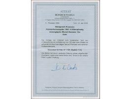 “DÜSSELDORF 26.FEBR.67” (Spalink 11-5) auf Preußen Wappen 4 Pfge smaragdgrün auf komplettem Faltbrief im Ortsverkehr. Für Ort