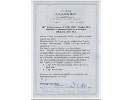 “DÜSSELDORF 16.DECBR.69” (Spalink 11-5) klar auf waagerechtem Paar Norddeutscher Postbezirk 2 Gr. gezähnt als tarifgerechte M