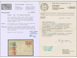 1912, Pro Juventute, alle 3 Werte mit sauberem Stempel "LUTRY 12.XII.12" auf Briefstück (Ansichtskarte mit entfernter Adresse