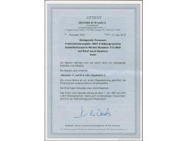 “ELBERFELD 11.JULI.67” Spalink 12-1) mehrfach klar auf waagerechtem Paar und Einzelmarke Preußen Wappen 2 Sgr. ultramarinblau