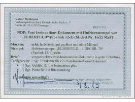 “ELBERFELD 14.DECEBR.70” (Spalink 12-1) mehrfach klar auf waagerechtem Paar Norddeutscher Postbezirk 1 Gr. gezähnt als tarifg