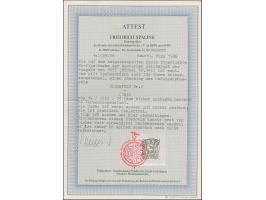 “ELBERFELD 14.JUIN.75” (Spalink 12-6) klar auf loser Marke 20 Pfge. dunkelultramarin. Die farbfrische Marke hat verkürzte Zäh