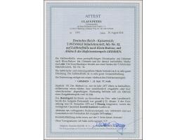 “GRIMMEN 12.MAI.77” (Spalink 15) sehr klar auf 5 Pfge bräulichviolett auf Faltbriefhülle “Portopflichtige Dienstsache” nach K