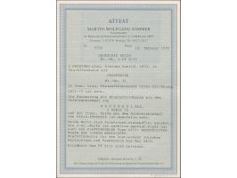 “HAGENAU I. ELSASS 5.APRIL.72” (Spalink 16) sehr klar auf kleiner Schild 2 Gr. grauultramarin mit Plattenfehler “beschädigter