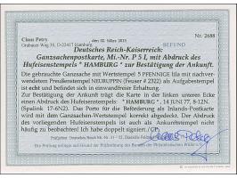 “HAMBURG** 14.JUNI.77” (Spalink 17-6N2) klar als Ankunftsstempel vorderseitig auf Ganzsachenkarte 5 Pfge mit Stempel “NEURUPP