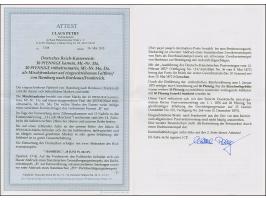 “HAMBURG** 28.JUNI.75” (Spalink 17-8) mehrfach klar auf 10 Pfge karmin und mit waagerechtem Paar 20 Pfge trübultramarin (rech