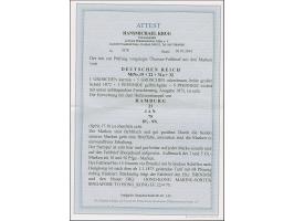 “HAMBURG 21.JAN.75” (Spalink 17-9) mehrfach klar auf großer Schild 1 und 5 Gr. sowie 3 Pfge gelblichgrün und 5 Pfge violett a