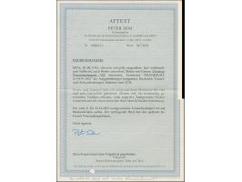 "53", der Versuchsstempel von Frankfurt am Main, sauber und gut lesbar abgeschlagen auf 9 Kr. auf gelb, farbfrisch und voll- 