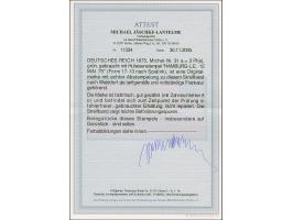 “HAMBURG-L.E. 12.MAI.75” (Spalink 17-13) ohne Zeitgruppenriegel klar auf 3 Pfge grün auf Drucksachen-Streifband nach Walddorf