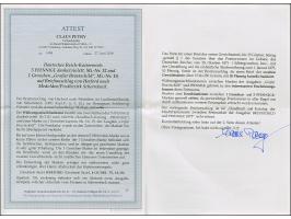 “HERFORD 6.OCTBR.75” (Spalink 18) mehrfach klar auf großer Schild 1 Gr. karmin und zwei Einzelwerte 5 Pfge violett als tarifg