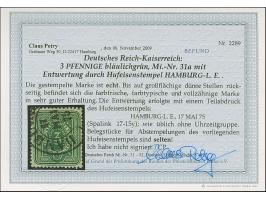 “HAMBURG-L.E. 17.MAI.75” (Spalink 17-15y) ohne Zeitgruppenriegel klar auf loser Marke 3 Pfge bläulichgrün. Die farbfrische Ma