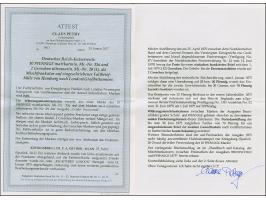 “KÖNIGSBERG i. PR. P.A. OST BHF. 15.JAN.75” (Spalink 20-2) mehrfach klar auf drei Einzelmarken großer Schild 2 Gr. ultramarin