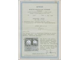 “LÜBECK BHF. E.P.B. 9.JULI.72” (Spalink 22-3) zweimal klar auf zwei Einzelmarken kleiner Schild 2 Gr. grauultramarin als tari