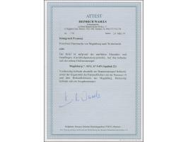 “MAGDEBURG 7.AUG.67” (Spalink 23) klar auf portofreiem, kompletten Paketbegleit-Faltbrief mit Beamtenstempel “Rohkohl” nach W