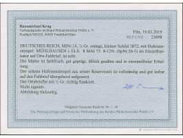“MÜHLHAUSEN i. ELS. 8.MAI.73” (Spalink 26-3) klar auf kleiner Schild ½ Gr. orange als tarifgerechte Einzelfrankatur auf kompl