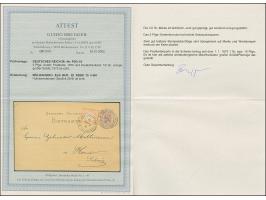 “MÜLHAUSEN i. ELS. BHF. 20.FEBR.75” (Spalink 26-6) zweimal recht klar auf Ganzsachenkarte 5 Pfge mit tarifgerechter Zufrankat