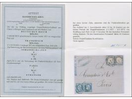 “STRASSBURG i. ELS. 6.MAI.72” (Spalink 36-1) zweimal recht klar auf waagerechtem Paar kleiner Schild 2 Gr. grauultramarin auf