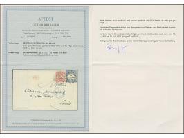 “STRASSBURG i. ELS. BHF. 10. FEBR.75” (Spalink 26-5) zweimal klar auf großer Schild 2 Gr. grauultramarin und 10 Pfge karminro