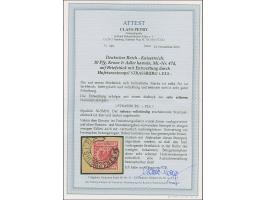 “STRASSBURG i. ELS. ”(Spalink 36-5MN) ohne Datum und Jahr sehr klar auf Krone/Adler 10 Pfg. karmin auf Briefstück in einwandf