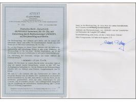 “GRIMMEN 27.JAN.77” (Spalink 15) sehr klar auf 10 Pfge karminrot auf Briefkuvert nach Berlin mit Ankunftsstempel. Die farbfri