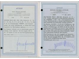 1902, Germania und Repräsentative Darstellung ohne Wz. 2 Pfg.-5 M. mit sauberen Ersttagsstempeln "TREBSEN 1.4.02", zusammen m