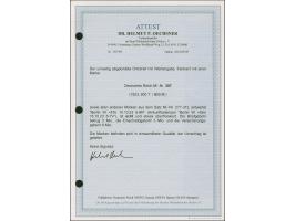 1923, Aufdruck-Ausgaben der Hochinflation komplett mit 36 verschiedenen Werten inkl. 800 Tausend auf 500 M. je mit Stempel “B