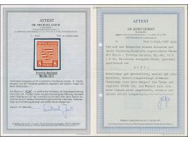 1945, Wappen 8 Pfg. mit Wasserzeichen “Stufen steigend”, allseits breitrandig, postfrisch mit einer winzigen Fingerspur und h