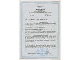 1945, Weihnachts-Block auf weißem Kartonpapier ohne Durchstich (Blocktype I), sogen. Sonderdruck, postfrisch, links eine unau