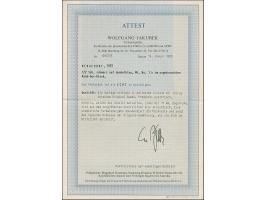 1861, ½ Sch. dunkelblau, waagerechter 6er-Block, voll- bis breitrandig, links &nbsp;mit breitem Bogenrand, postfrisch.Fotoatt