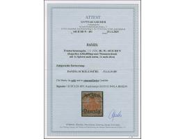 3 M. auf 7½ Pfg. mit doppeltem Netzunterdruck, dabei einmal Spitzen nach oben und einmal nach unten, mit zeitgerechter Entwer