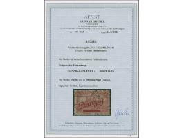 1920, großer Innendienst 1 M. mit zeitgerechter Entwertung “DANZIG-Langfuhr c 30..08.20”, in einwandfreier Erhaltung. Ein sch