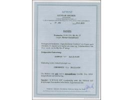 1920, “Kleiner Innendienst” 30 Pfg. im senkrechten Paar und Einzelmarke jeweils mit Stempel “ZOPPOT *f* 26.3.21” als tarifger