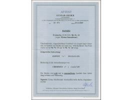 1920, “Kleiner Innendienst” 2½ Pfg. im senkrechten 6er-Block und Einzelmarke 80 Pfg. jeweils mit Stempel “ZOPPOT *c* 29.3.21”