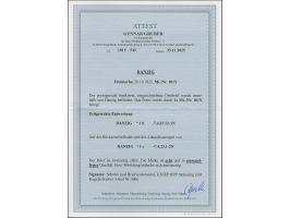 Großes Staatswappen 10 M. mit Wasserzeichen 2Y, sauber mit Stempel “DANZIG *1h 7.4.23” als tarifgerechte Einzelfrankatur auf 