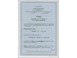 1920 “Kleiner Innendienst 2½ Pfg., zwei Einzelmarken 5 auf 30 Pfg. sowie Germania 30 und 50 Pfg. je mit Stempel ”DANZIG *1u 7