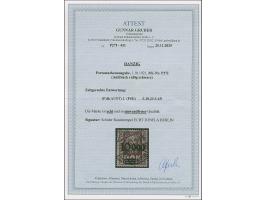 1923, 10000 auf 20 M. mit rußigem Aufdruck, sauber mit zeitgerechter Entwertung “PRAUST 2 FSD 3.10.23”, in einwandfreier Erha