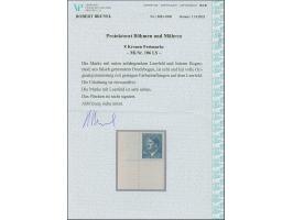 1942 Hitler 8 K. mit komplettem Leerfeld unten, aus der linken unteren Bogenecke, aus falsch getrenntem Druckbogen, postfrisc