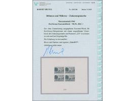 1944, Rot-Kreuz-Souvenirblock mit Zulassungsmarke in schwarz und Nummer "235" in schwarz, ungezähnt, ungebraucht ohne Gummi, 