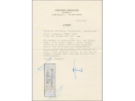 1940, Expo 1937 50C. im senkrechten Unterrandpaar mit gemeinsamen, senkrechten Aufdruck, im Unterrand Teil des Druckdatums, p