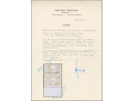 1940, Victor Huge 50C. im senkrechten Unterrandpaar mit gemeinsamem waagerechten Aufdruck, postfrisch, tadellos, sehr selten,