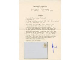 1941, 23 Jahre Rote Armee 30 K. mit rotem Handstempelaufdruck “PLESKAU”, sauber mit blauem Stempel “PSKOV -9 8 41” auf Briefk