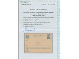 1941, Ganzsachenkarte 20 K. auf 10 K. mit klarem, doppelten Aufdruck, sauber ungebraucht, tadellos, sehr selten, sign. Keiler