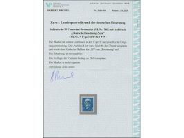 1943, 35 C. mit Aufdruckfehler “Kerbe im senkrechten Balken des B von BESETZUNG”, postfrisch, tadellos, eine seltene Marke mi