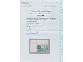 1943, Zulassungsmarke, linke obere Bogenecke, postfrisch, tadellos und sehr dekorativ, sign. Pickenpack sowie Fotoattest Brun