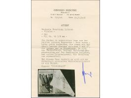 Rote Armee 1 Rbl. im senkrechten Paar aus der rechten unteren Bogenecke, die obere Marke mit Aufdruckfehler "weiter Abstand z