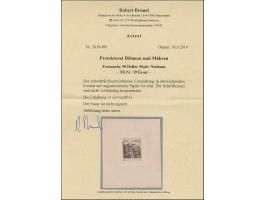 1939, Neuhaus 50H. schwärzlichkarminbraun, Einzelabzug in abweichendem Format, die Schriftleisten sind nicht vollständig ausg