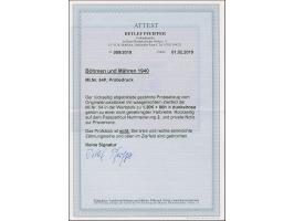 1940, Rotes Kreuz 1,20 K. dunkelrosa mit Zierfeld rechts, Farbprobedruck im Kleinbogenformat, sauber in Passepartout montiert