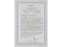 1941, Arbeiter 15 K. mit doppeltem Aufdruck, mit Zufrankatur 5 K. waagerechtem Viererstreifen aus der linken unteren Bogeneck