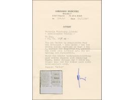 1941, 60 K. im waagerechten Unterrandpaar, dabei die linke Marke durch horizontale Verschiebung des 50er-Druckklischees ohne 