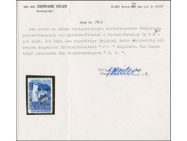 1941, Sondermarken, 2. Auflage: Majakowski 80 K. ultramarin, mit kopfstehendem Aufdruck in Type IIIb, zusätzlich sind drei we